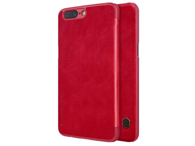 Чехол Nillkin Qin leather case для OnePlus 5 (красный, кожаный)