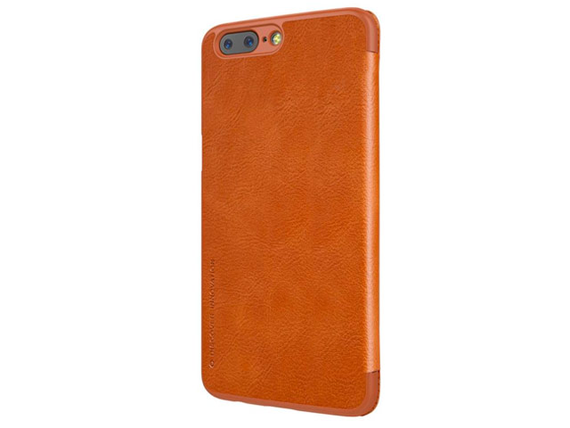 Чехол Nillkin Qin leather case для OnePlus 5 (коричневый, кожаный)