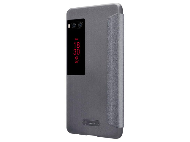 Чехол Nillkin Sparkle Leather Case для Meizu Pro 7 (темно-серый, винилискожа)