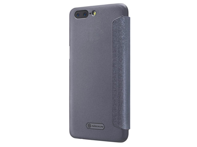 Чехол Nillkin Sparkle Leather Case для OnePlus 5 (темно-серый, винилискожа)