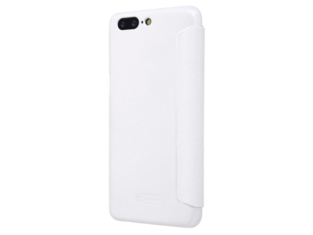 Чехол Nillkin Sparkle Leather Case для OnePlus 5 (белый, винилискожа)