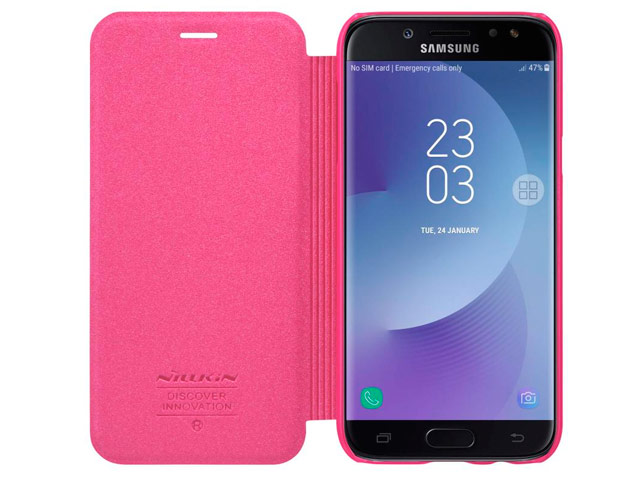 Чехол Nillkin Sparkle Leather Case для Samsung Galaxy J5 2017 (розовый, винилискожа)