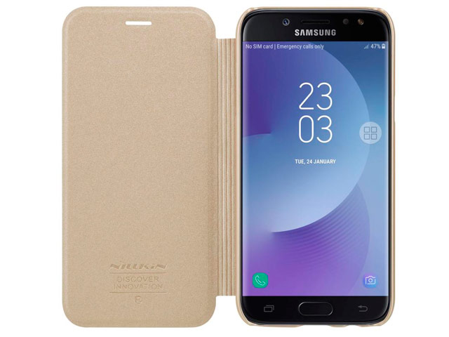Чехол Nillkin Sparkle Leather Case для Samsung Galaxy J5 2017 (золотистый, винилискожа)