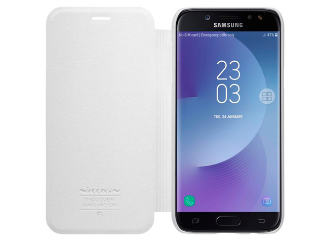 Чехол Nillkin Sparkle Leather Case для Samsung Galaxy J7 2017 (белый, винилискожа)