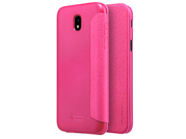 Чехол Nillkin Sparkle Leather Case для Samsung Galaxy J7 2017 (розовый, винилискожа)