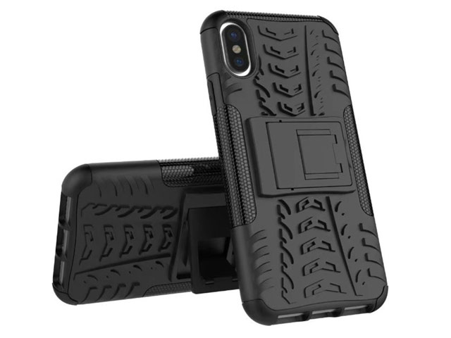 Чехол Yotrix Shockproof case для Apple iPhone X (черный, пластиковый)