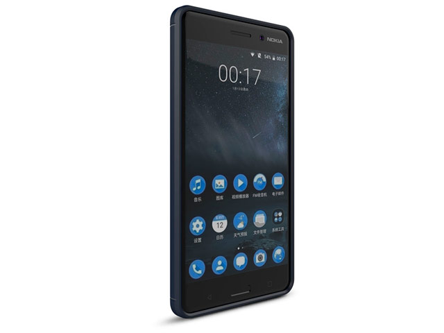 Чехол Yotrix Rugged Armor для Nokia 6 (синий, гелевый)