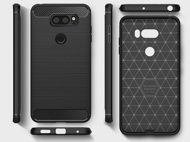 Чехол Yotrix Rugged Armor для LG V30 (черный, гелевый)