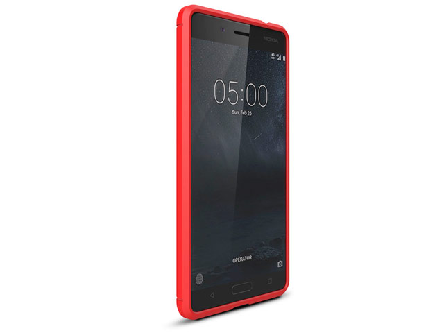 Чехол Yotrix Rugged Armor для Nokia 5 (красный, гелевый)
