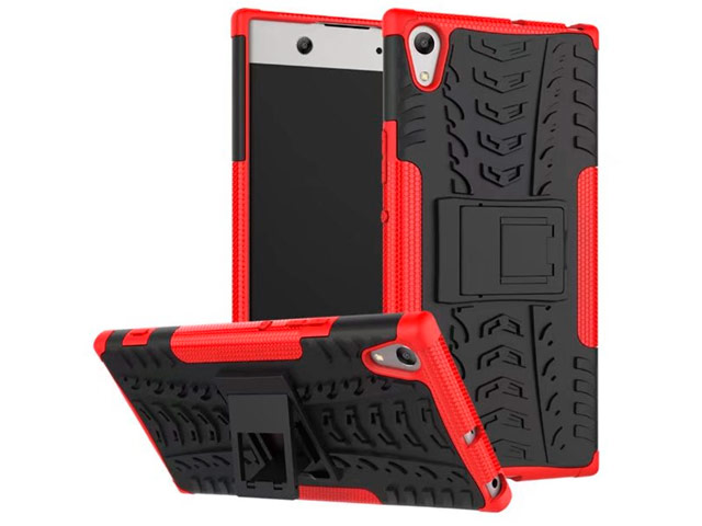 Чехол Yotrix Shockproof case для Sony Xperia XA1 ultra (красный, пластиковый)