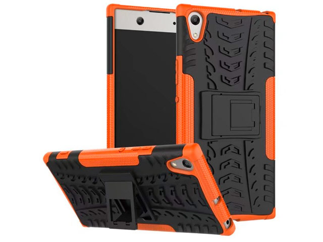 Чехол Yotrix Shockproof case для Sony Xperia XA1 ultra (оранжевый, пластиковый)