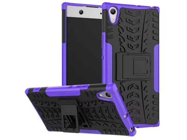 Чехол Yotrix Shockproof case для Sony Xperia XA1 ultra (фиолетовый, пластиковый)