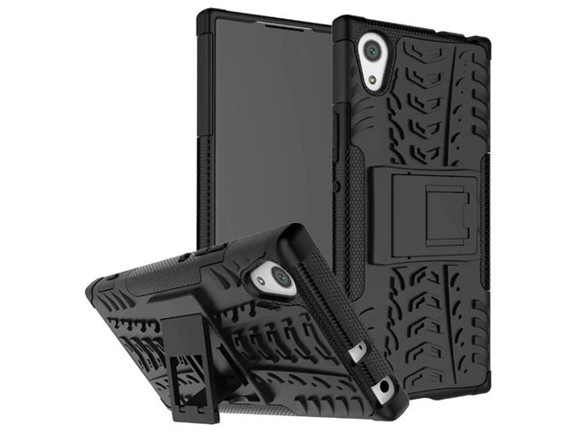 Чехол Yotrix Shockproof case для Sony Xperia XA1 (черный, пластиковый)