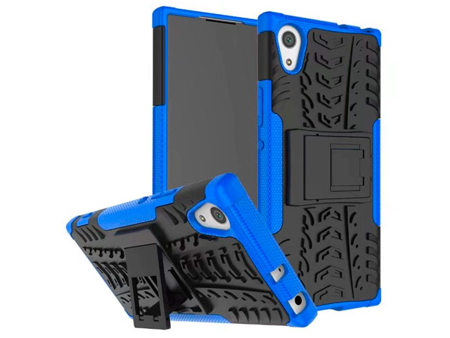 Чехол Yotrix Shockproof case для Sony Xperia XA1 (синий, пластиковый)