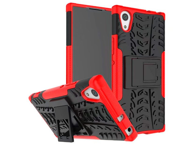 Чехол Yotrix Shockproof case для Sony Xperia XA1 (красный, пластиковый)