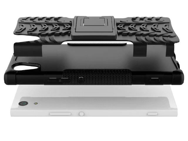 Чехол Yotrix Shockproof case для Sony Xperia XA1 (белый, пластиковый)