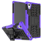 Чехол Yotrix Shockproof case для Sony Xperia XA1 (фиолетовый, пластиковый)
