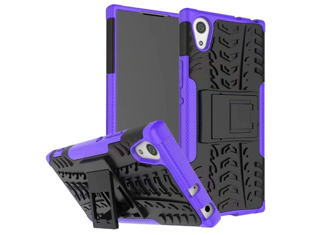 Чехол Yotrix Shockproof case для Sony Xperia XA1 (фиолетовый, пластиковый)