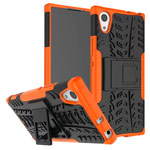 Чехол Yotrix Shockproof case для Sony Xperia XA1 (оранжевый, пластиковый)