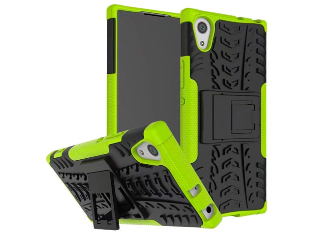Чехол Yotrix Shockproof case для Sony Xperia XA1 (зеленый, пластиковый)