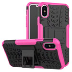 Чехол Yotrix Shockproof case для Apple iPhone X (розовый, пластиковый)