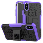 Чехол Yotrix Shockproof case для Apple iPhone X (фиолетовый, пластиковый)