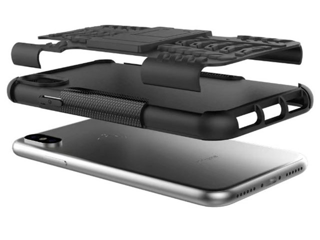 Чехол Yotrix Shockproof case для Apple iPhone X (фиолетовый, пластиковый)