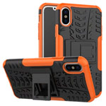 Чехол Yotrix Shockproof case для Apple iPhone X (оранжевый, пластиковый)