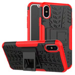 Чехол Yotrix Shockproof case для Apple iPhone X (красный, пластиковый)