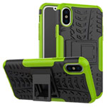 Чехол Yotrix Shockproof case для Apple iPhone X (зеленый, пластиковый)