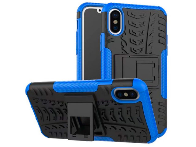 Чехол Yotrix Shockproof case для Apple iPhone X (синий, пластиковый)