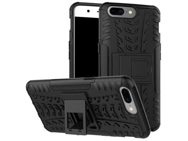 Чехол Yotrix Shockproof case для OnePlus 5 (черный, пластиковый)