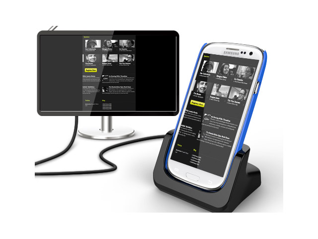 Dock-станция KiDiGi HDMI Cradle для Samsung Galaxy S3 i9300 (черная)