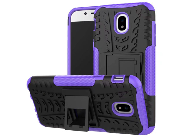 Чехол Yotrix Shockproof case для Samsung Galaxy J5 2017 J530 (фиолетовый, пластиковый)
