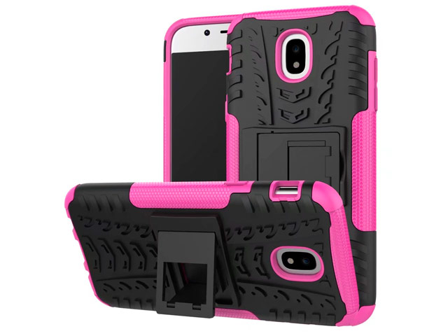 Чехол Yotrix Shockproof case для Samsung Galaxy J5 2017 J530 (розовый, пластиковый)