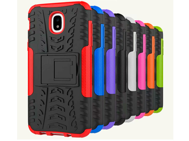 Чехол Yotrix Shockproof case для Samsung Galaxy J7 2017 J730 (черный, пластиковый)