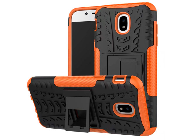 Чехол Yotrix Shockproof case для Samsung Galaxy J7 2017 J730 (оранжевый, пластиковый)