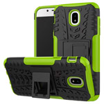 Чехол Yotrix Shockproof case для Samsung Galaxy J7 2017 J730 (зеленый, пластиковый)