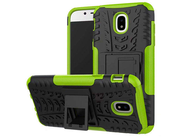 Чехол Yotrix Shockproof case для Samsung Galaxy J7 2017 J730 (зеленый, пластиковый)