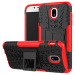 Чехол Yotrix Shockproof case для Samsung Galaxy J3 2017 J330 (красный, пластиковый)