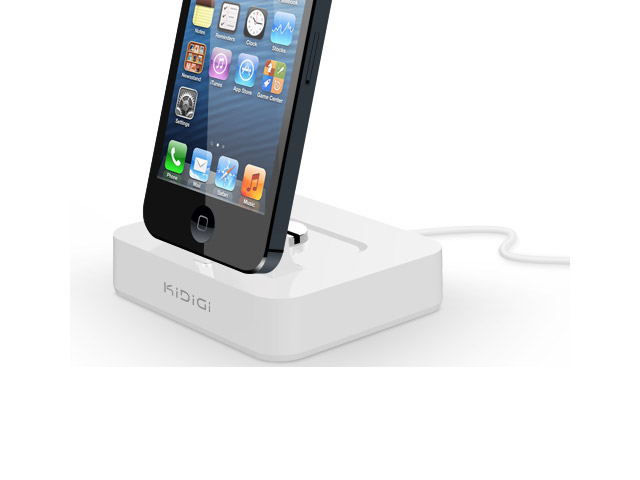 Dock-станция KiDiGi USB Cradle для Apple iPhone 5/iPod touch (7-th gen.)/iPad mini (Lightning) (белая)