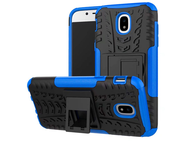 Чехол Yotrix Shockproof case для Samsung Galaxy J3 2017 J330 (синий, пластиковый)