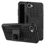 Чехол Yotrix Shockproof case для LG Q6 (черный, пластиковый)