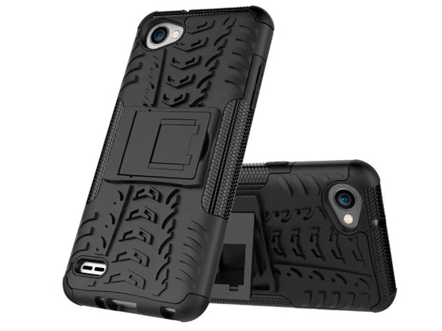 Чехол Yotrix Shockproof case для LG Q6 (черный, пластиковый)
