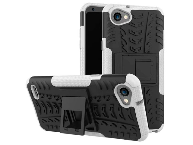 Чехол Yotrix Shockproof case для LG Q6 (белый, пластиковый)