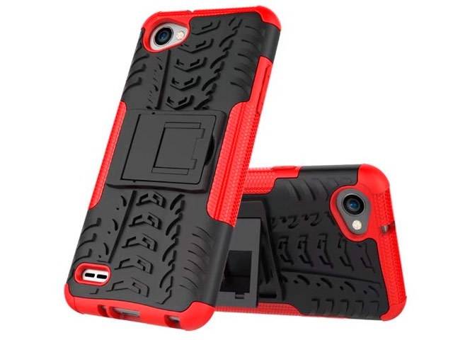 Чехол Yotrix Shockproof case для LG Q6 (красный, пластиковый)