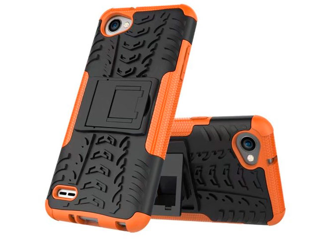 Чехол Yotrix Shockproof case для LG Q6 (оранжевый, пластиковый)