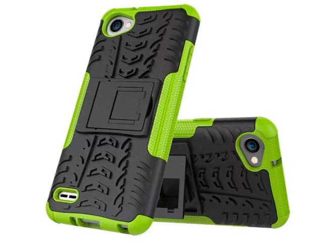 Чехол Yotrix Shockproof case для LG Q6 (зеленый, пластиковый)