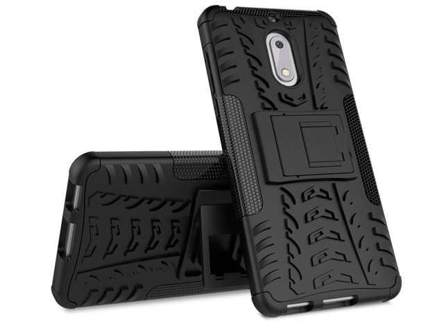 Чехол Yotrix Shockproof case для Nokia 6 (черный, пластиковый)