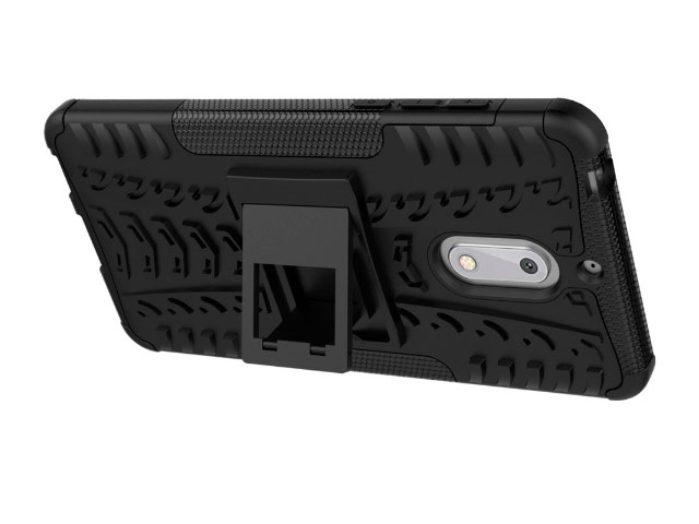 Чехол Yotrix Shockproof case для Nokia 6 (черный, пластиковый)